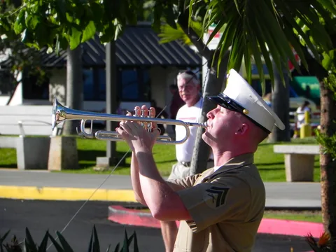 Besøg på Pearl Harbor på nationaldagen 4. juli.