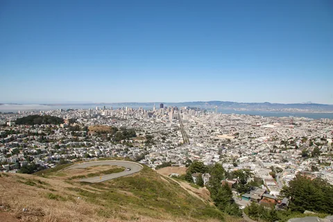 Udsigten fra Twin Peaks, San Francisco, Californien, USA