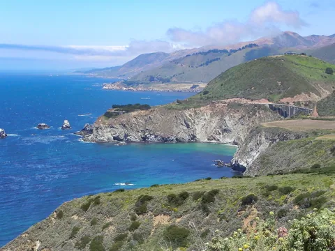Sydpå ad Highway 1 via Big Sur, Californien, USA