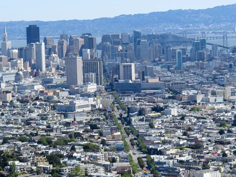Udsigt fra Twin Peaks, San Francisco, Californien, USA