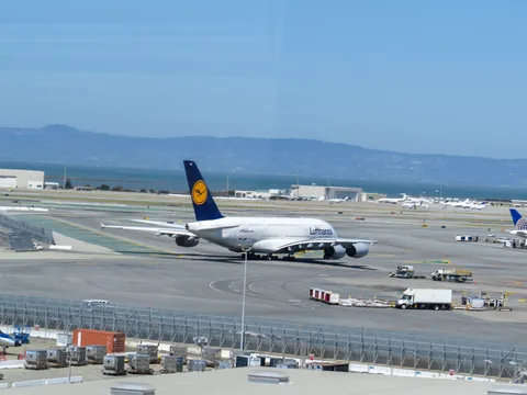 Suk, hjemad mod København med SAS. Vi hader at forlade San Francisco.