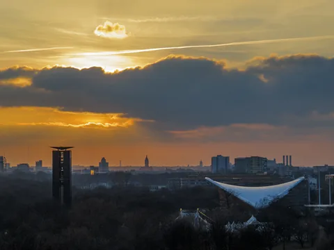 Udsigt fra taget af Reichstag, Berlin, Tyskland