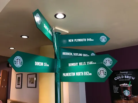 Den sydligste Starbucks i verden i Invercargill, South Island, New Zealand