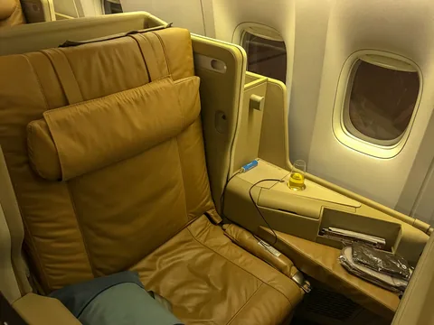 Videre til New Zealand, igen på Business Class hos Singapore Airlines