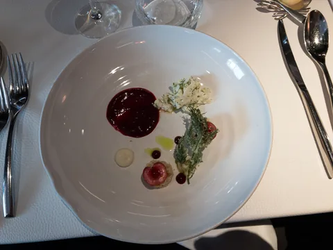 Frokost på L'Atalier du Peintre i Colmar, Alsace.