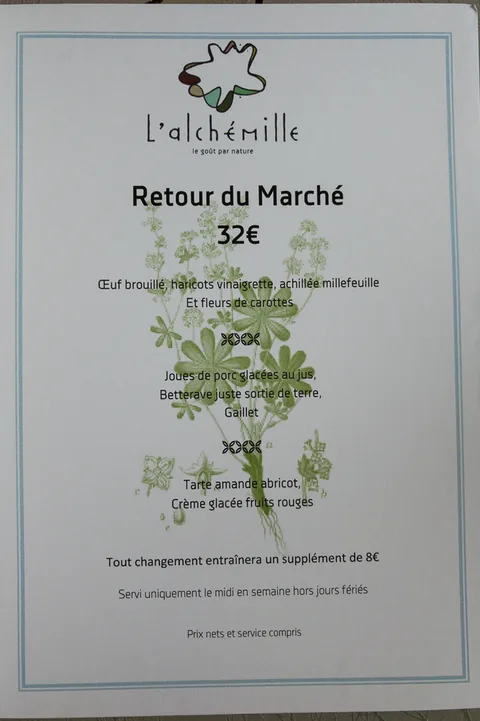 Frokost på L'Alchemille i Kaysersberg, Alsace. En fantastisk restaurantoplevelse.