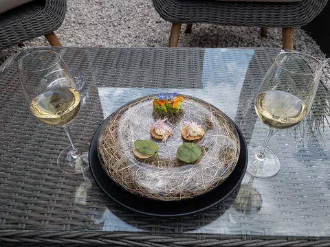 Frokost på L'Alchemille, Kaysersberg, Frankrig