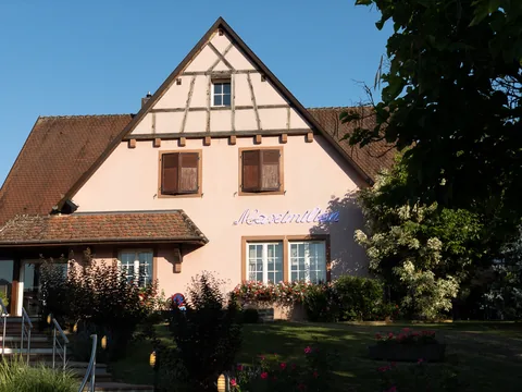 Middag på Le Maximillien, Zellenberg, Alsace, Frankrig