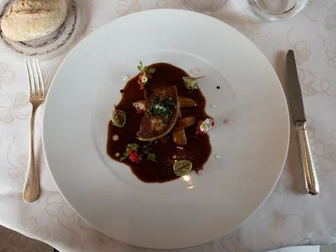 Middag på Le Maximillien, Zellenberg, Alsace, Frankrig
