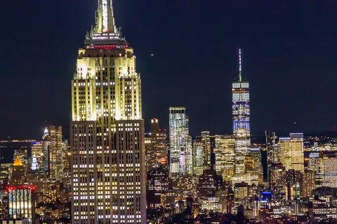 Udsigten fra Top of the Rock, Rockefeller Center, New York, USA