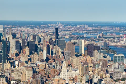 Udsigt fra One World Trade Center, New York, USA