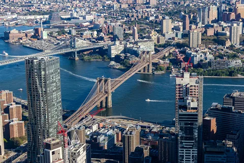 Udsigt fra One World Trade Center, New York, USA