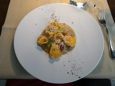 Middag på Osteria Battaglino, Dogliani, Piemonte, Italien
