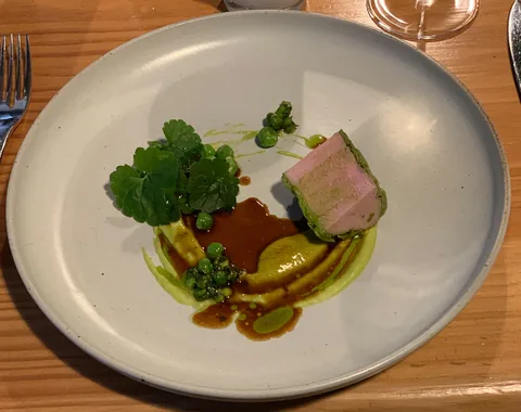 Middag på L'Alchemille i Kayserberg, Alsace, Frankrig.
