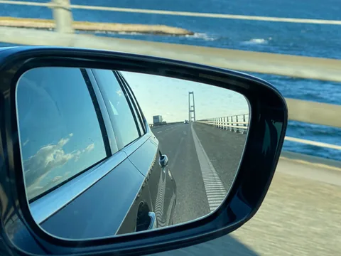 På vej hjem over Storebæltsbroen