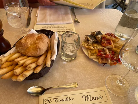 Middag på vores stamrestaurant i Dogliani, Il Torchio