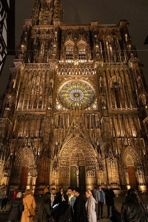 Første aften i Alsace i Strasbourg, med en lille middag og en rask gåtur i Petite France.