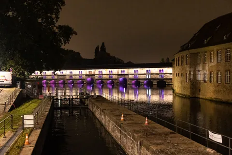 Første aften i Alsace i Strasbourg, med en lille middag og en rask gåtur i Petite France.